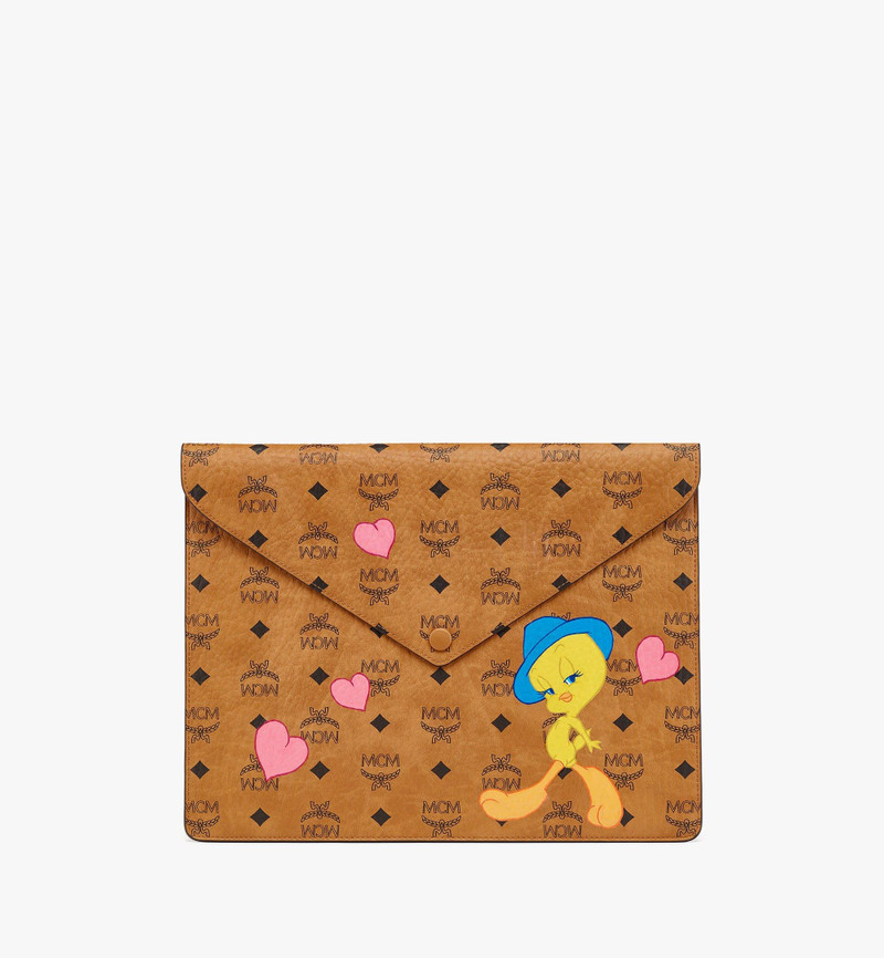 MCM Tweety Valentine’s Day Clutch in Visetos outlook