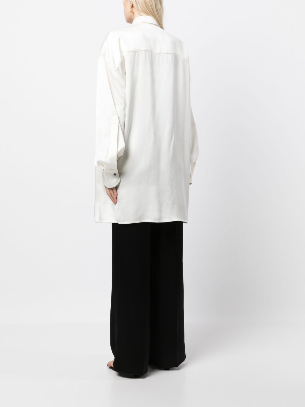 satin long shirt - 4