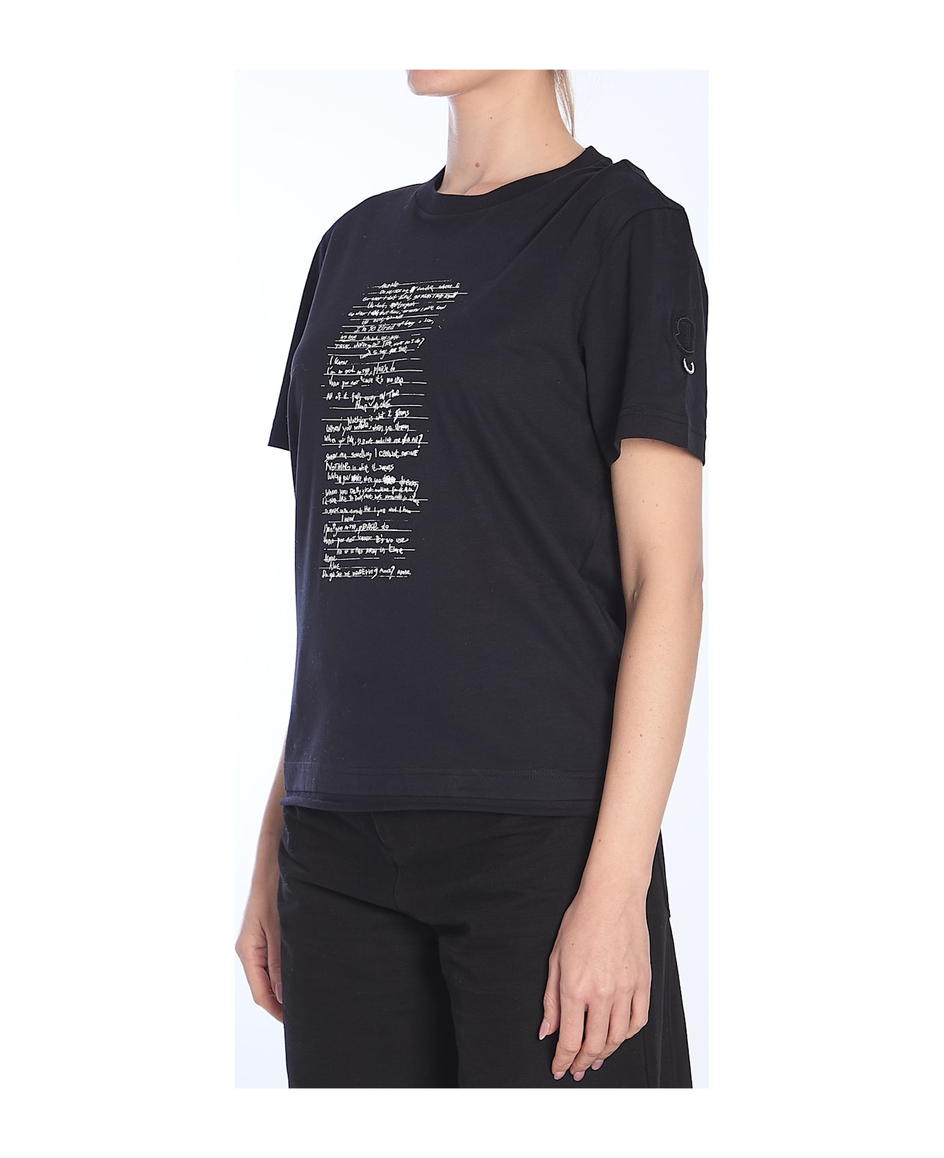 Moncler Tシャツ Willow Smith Cotton T-Shirt ★関税込 ブラック Moncler x Willow Smith Tシャツ : 向けの Genius