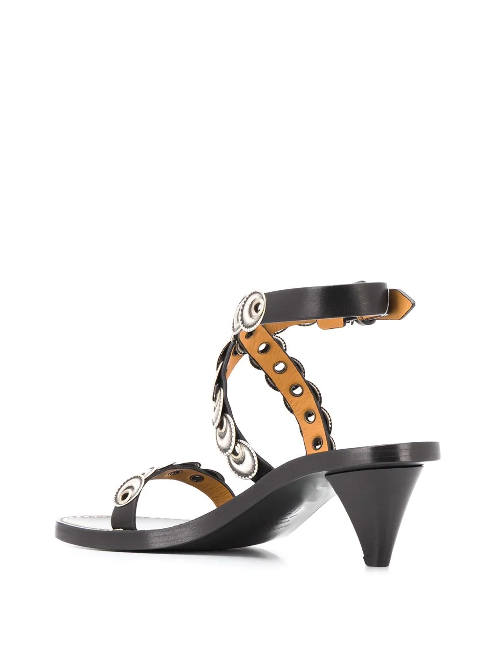 heeled disc sandals - 3