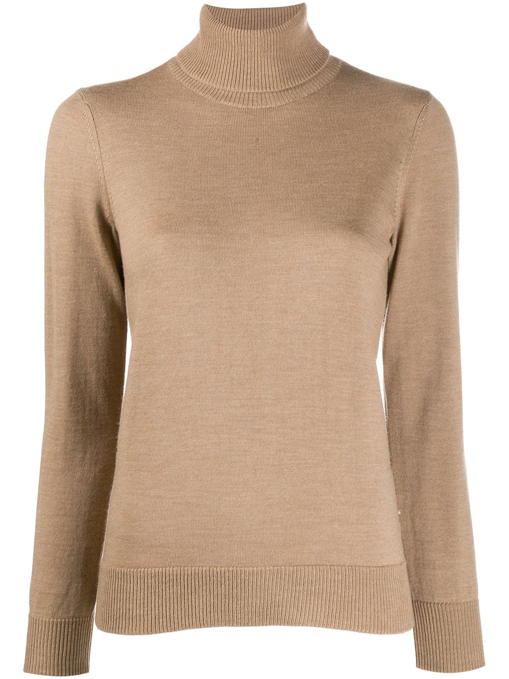 roll neck fine knit jumper - 1