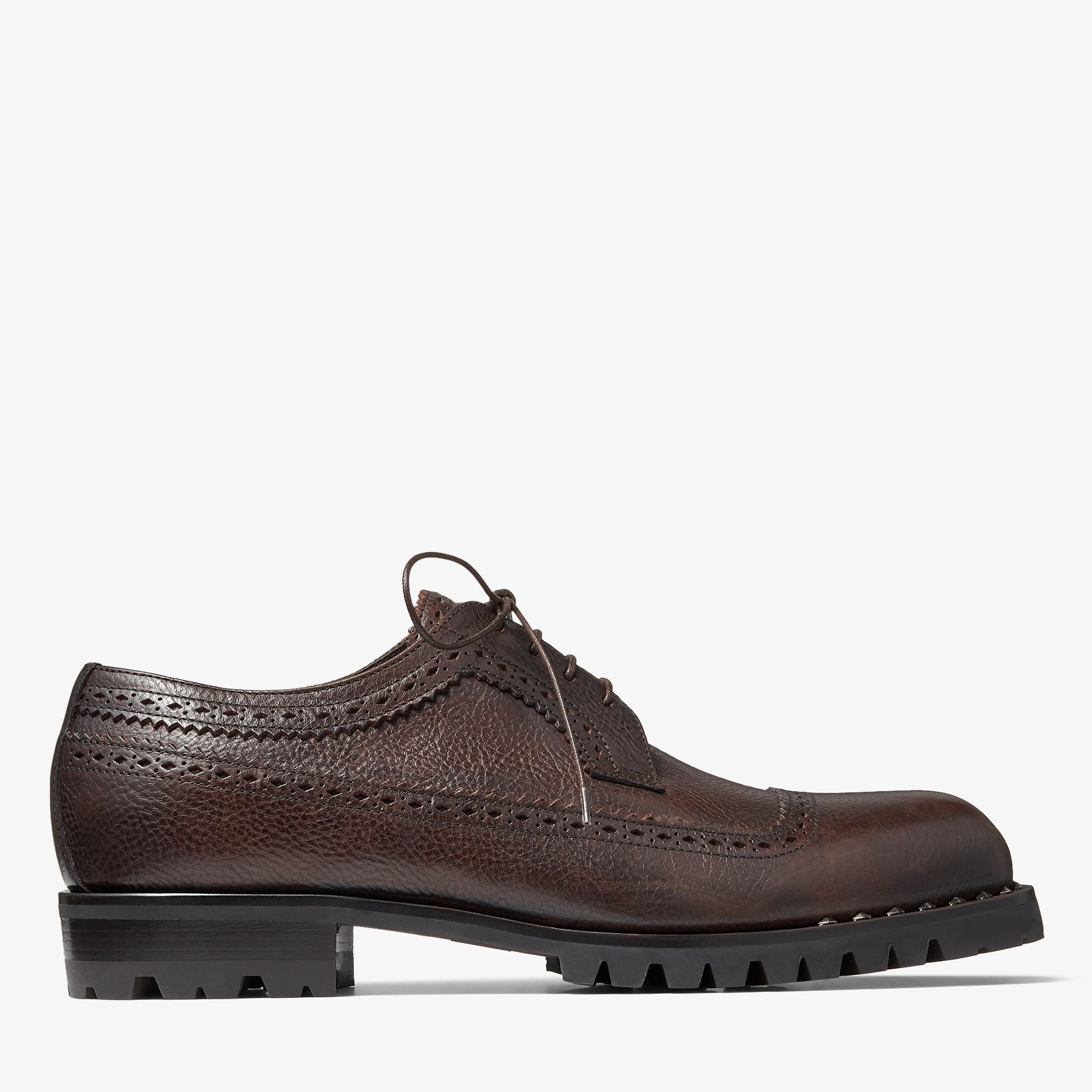 Diamond Derby
Mocha Calf Leather Lace-Up Shoes - 1
