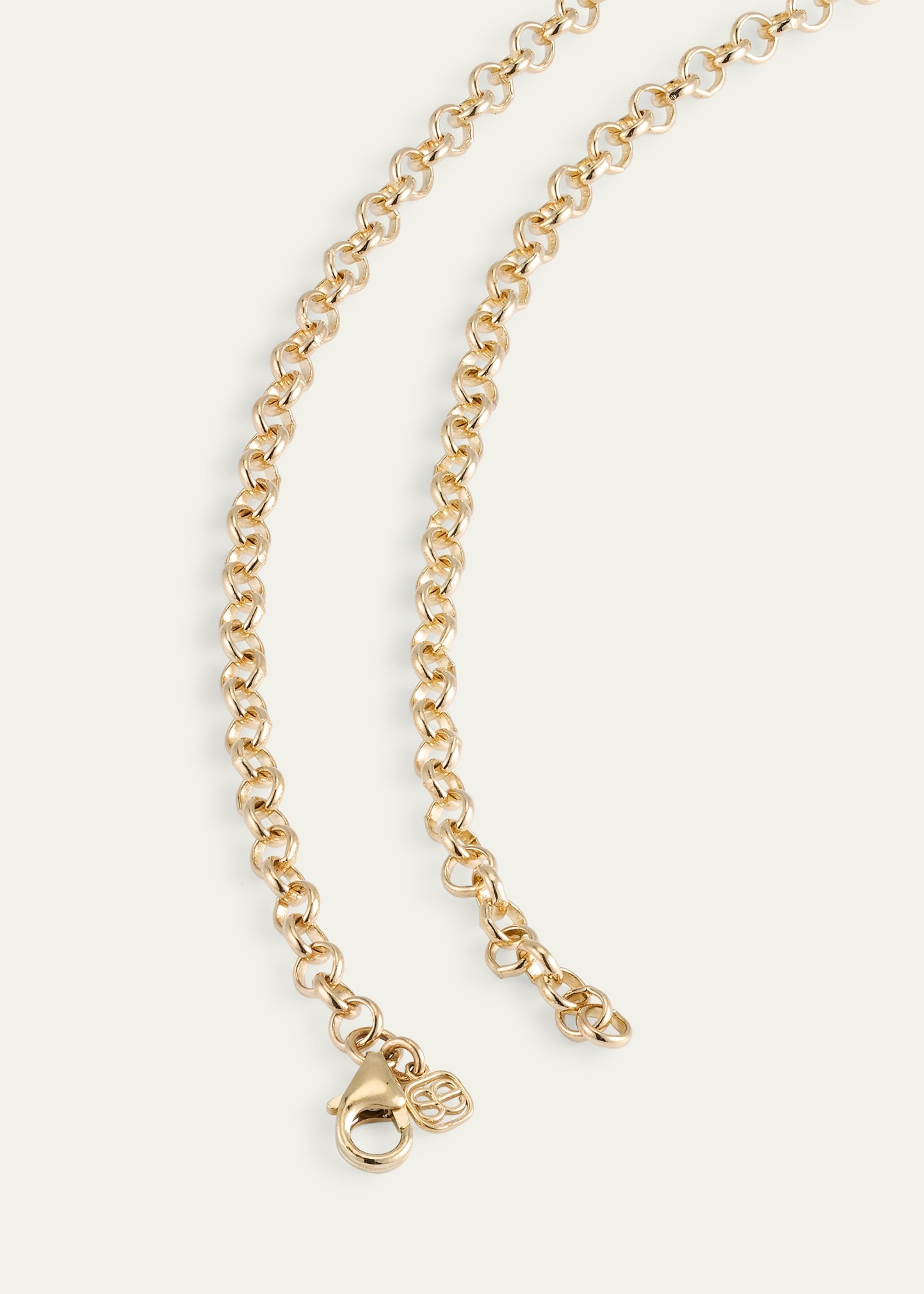 Heart Icon Charm Chain Necklace with Diamonds - 4