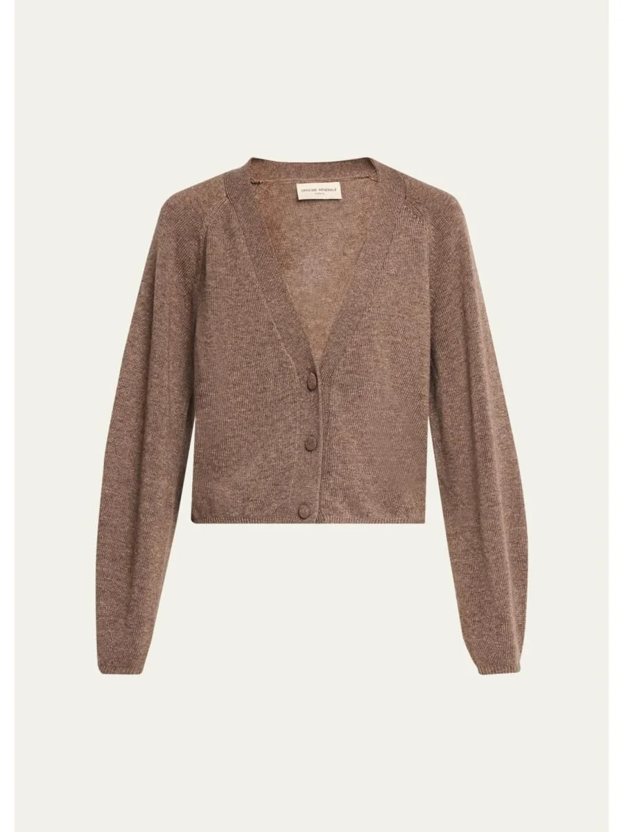 Jaima Boxy Raglan-Sleeve Cardigan - 1