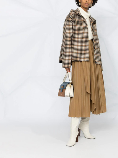 Sara Lanzi check hooded jacket outlook