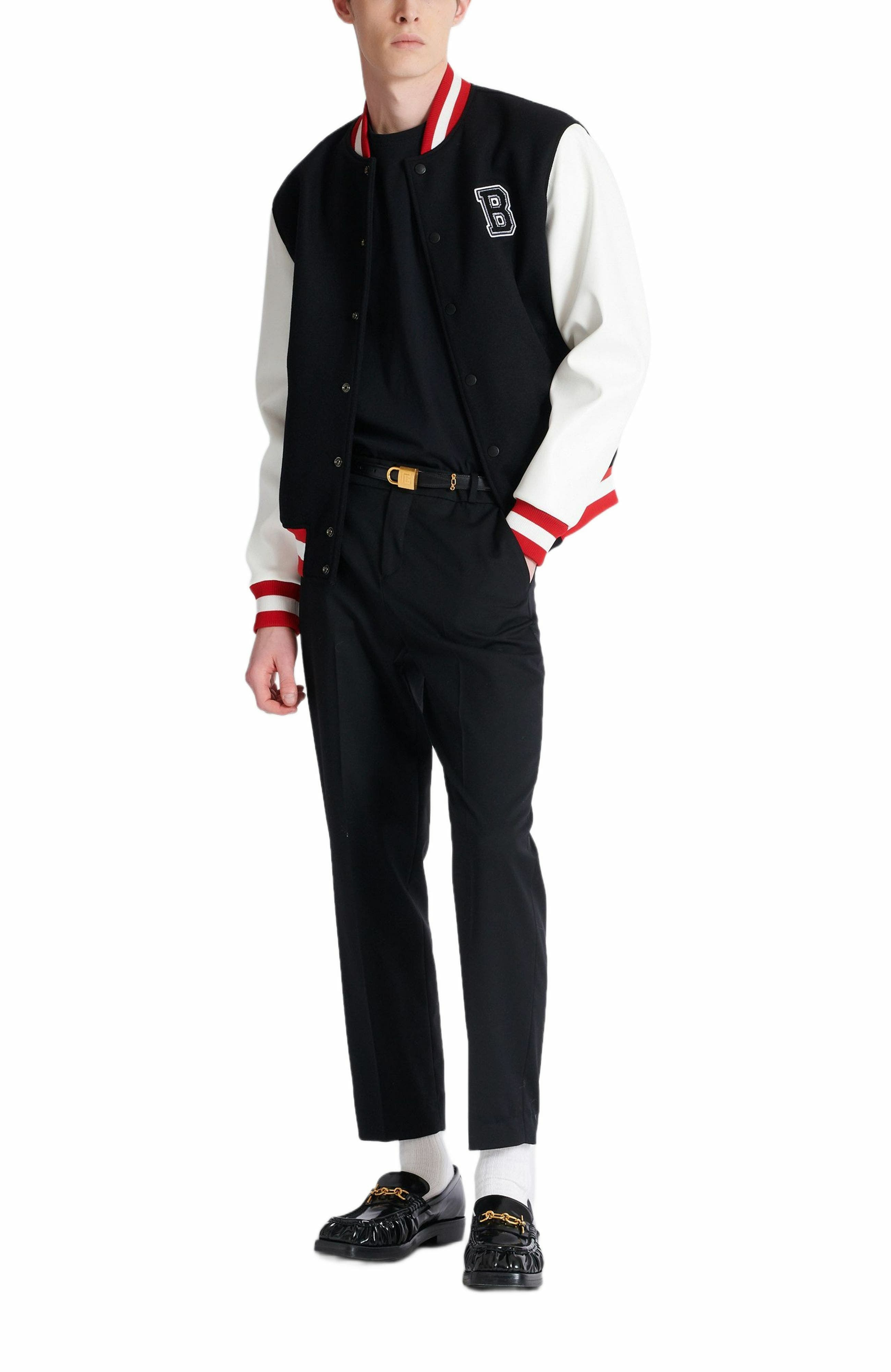 Embroidered Balmain Signature T-shirt in Black at Nordstrom - 3