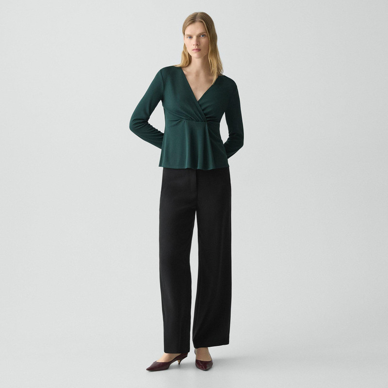 Theory Gathered Top in Crepe Jersey outlook