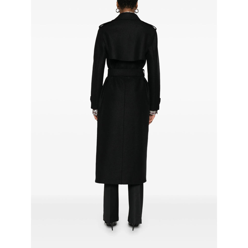 Harris Wharf London Black Coats - Trench & Raincoats Women - 5