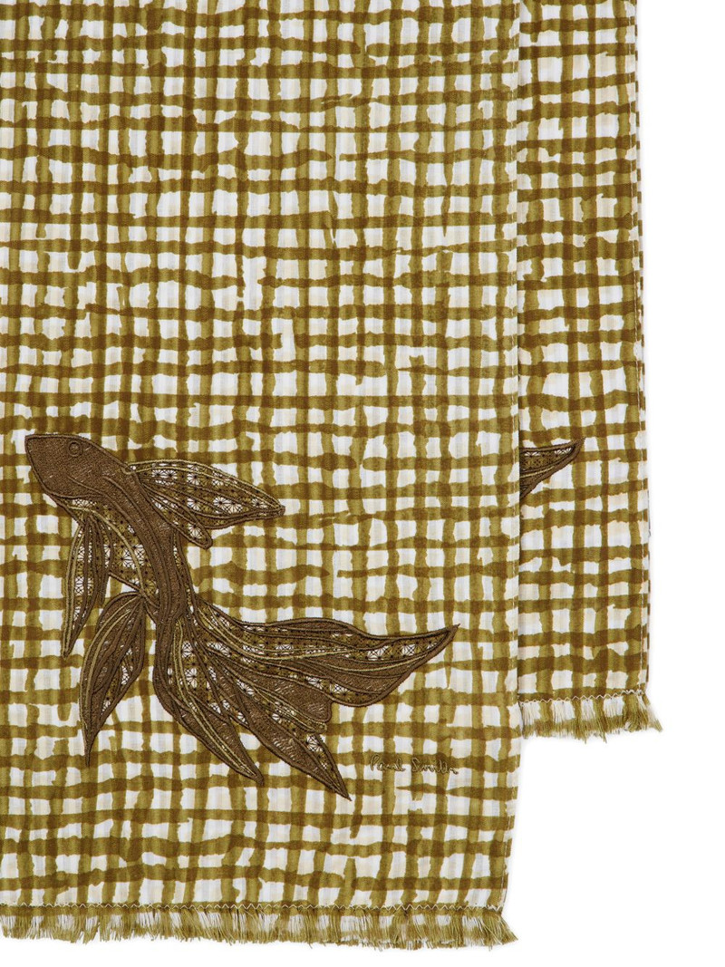 Paul Smith check fish scarf outlook