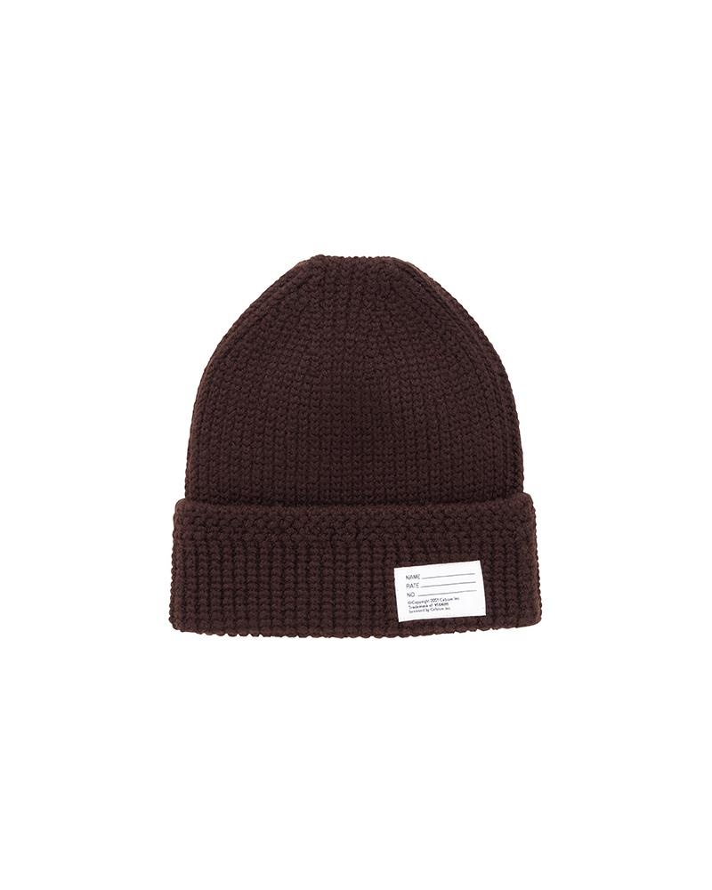 KNIT BEANIE (CASHMERE) DK.BROWN - 1