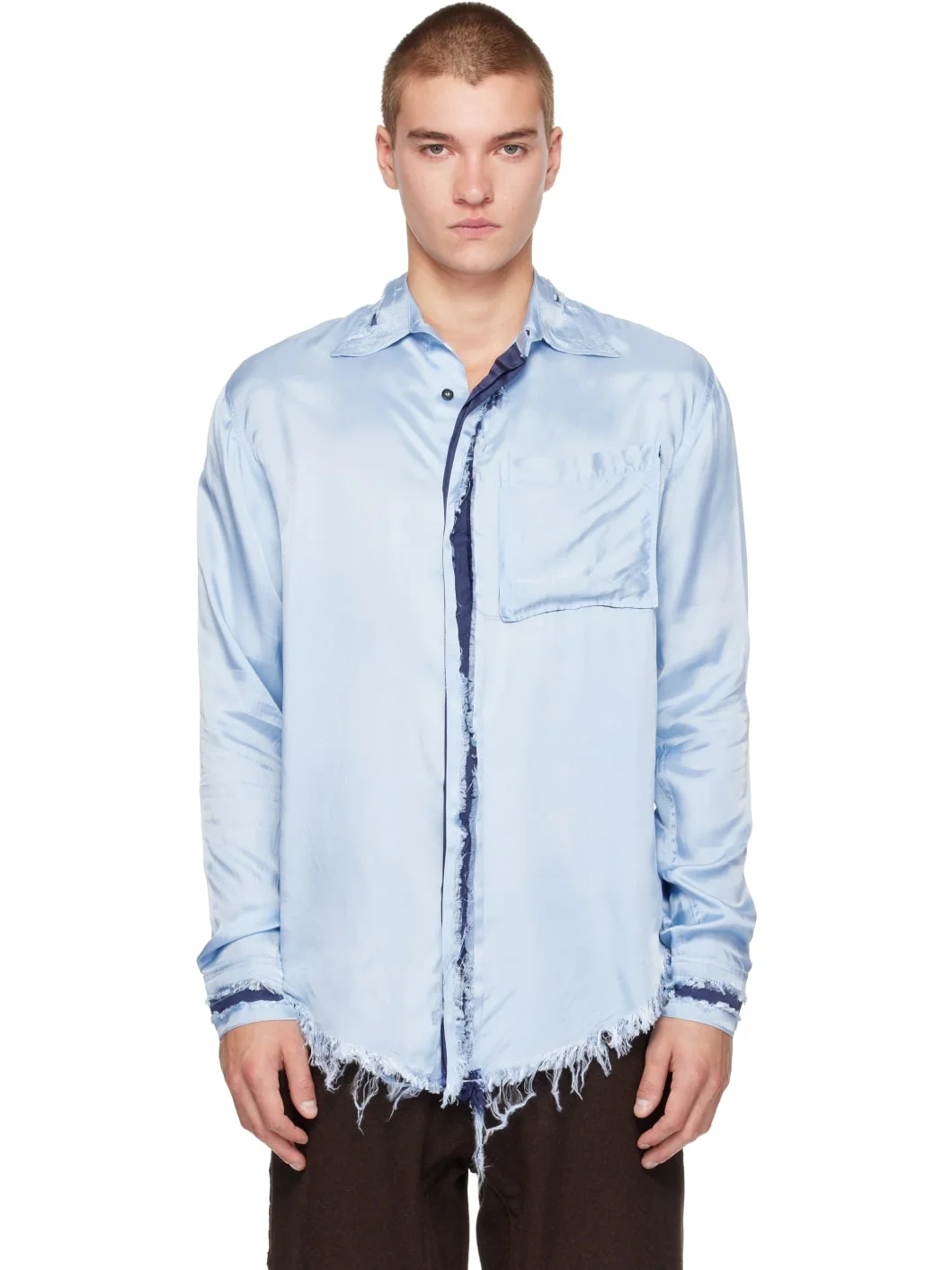 Blue Simple Scratch Shirt - 1