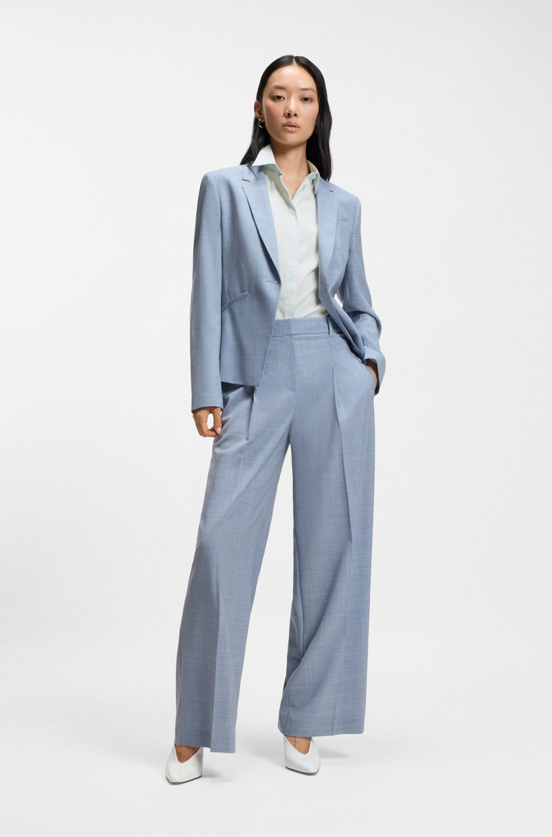 BOSS SLEEVELESS SLIM-FIT BLOUSE IN A COTTON BLEND outlook