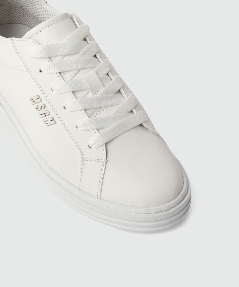 White leather MSGM sneakers 4