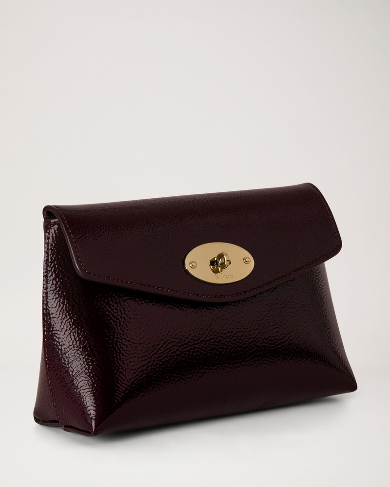 Darley Cosmetic Pouch Deep Aubergine Patent 3