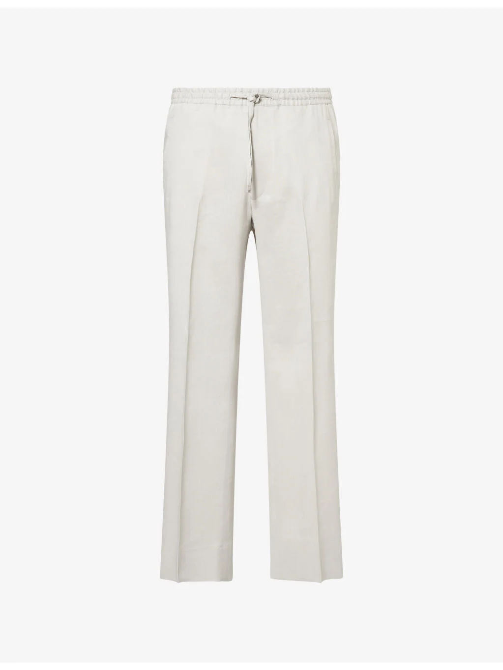 Bermuda Drawstring Linen And Wool Blend Trousers - 1