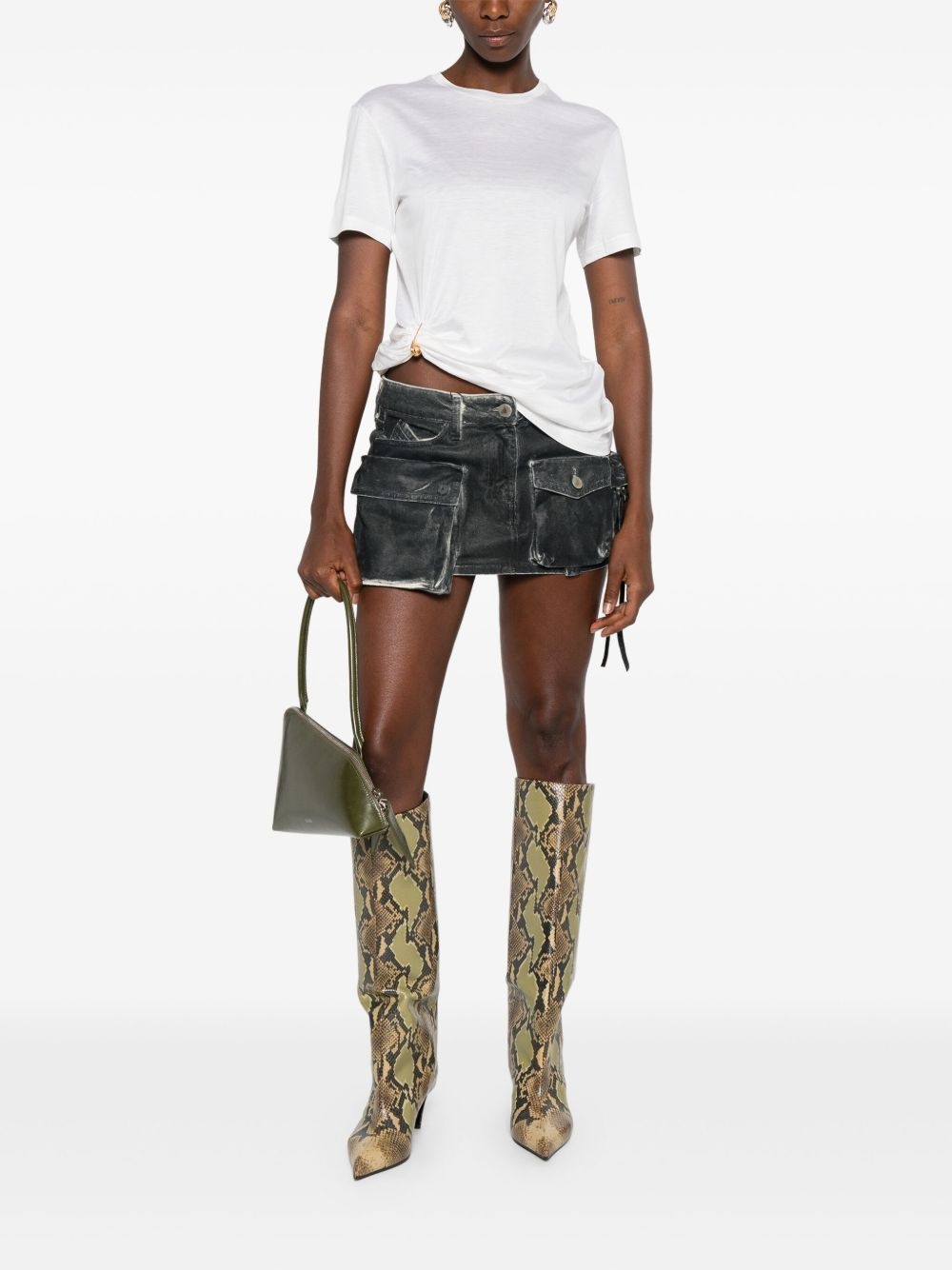 pin-drape T-shirt - 2