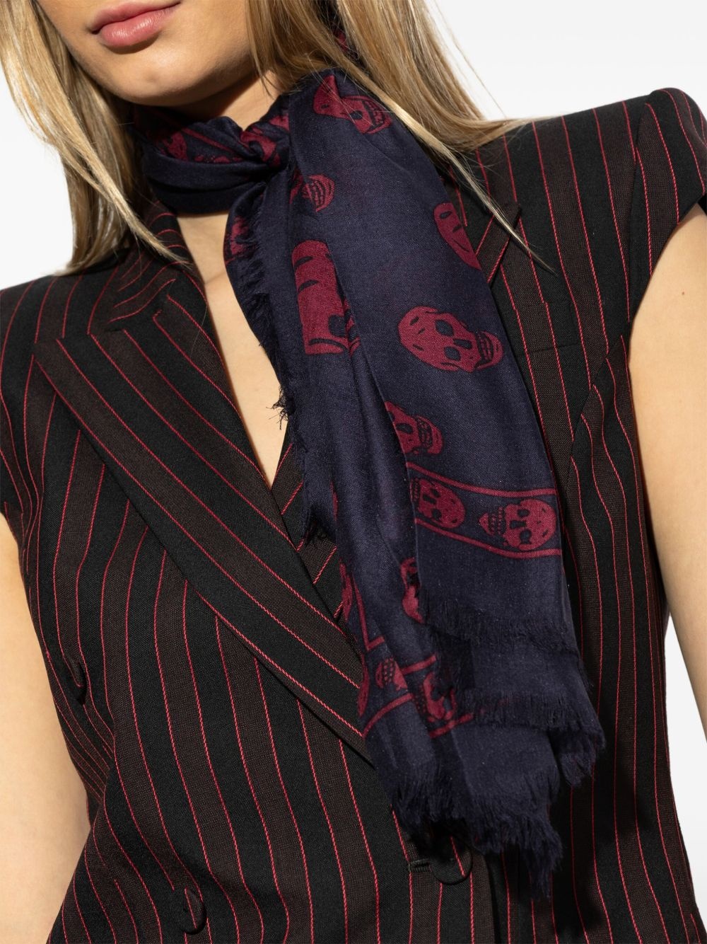 skull-print scarf - 4