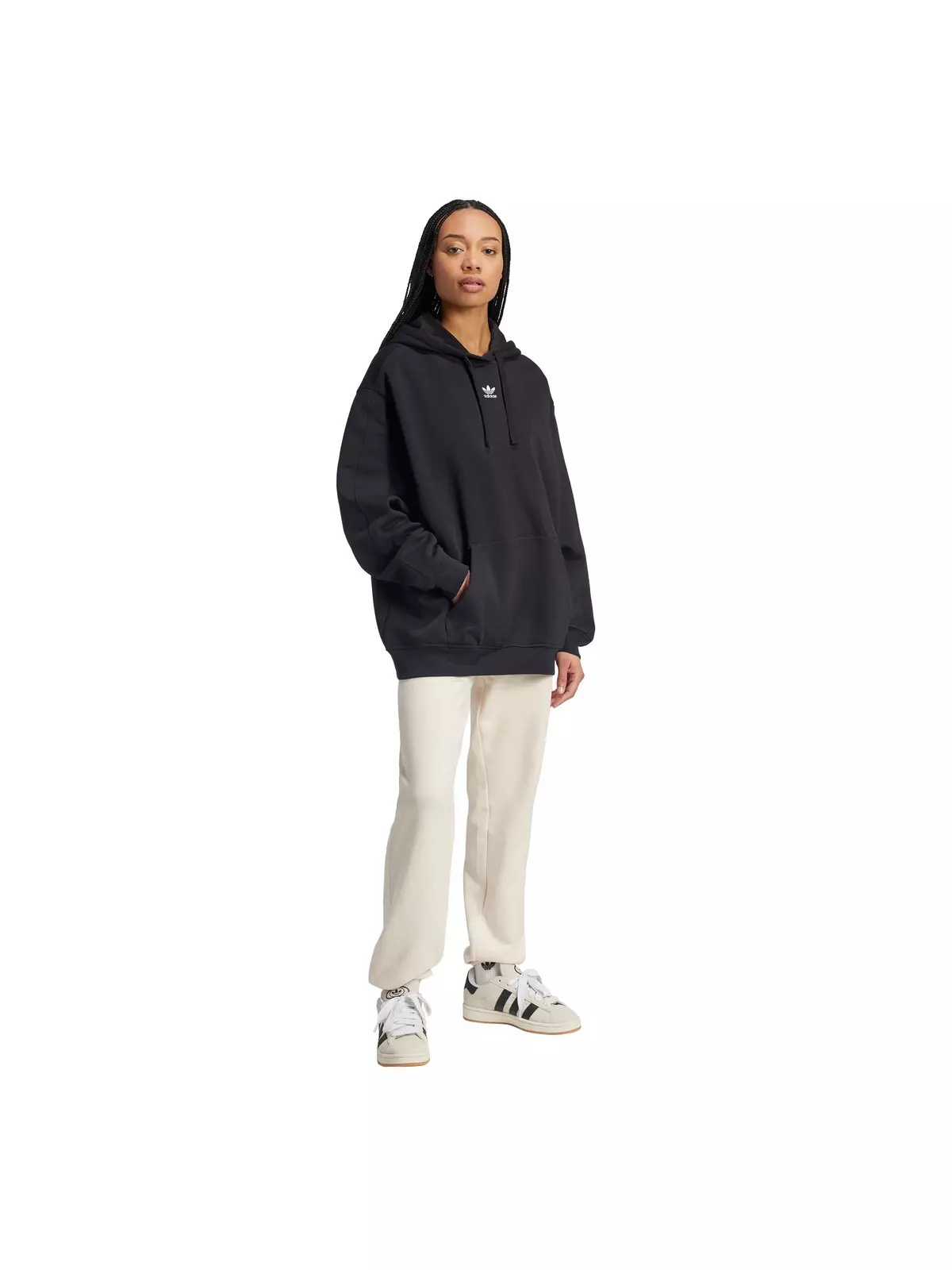 Women's Originals Essentials Oversized Fleece Hoodie - Black - 6