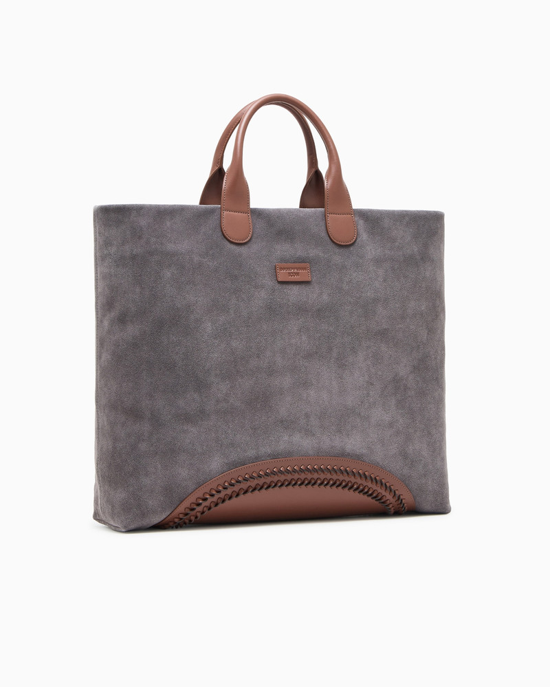 EMPORIO ARMANI ASV SUEDE ICON SHOPPER BAG outlook