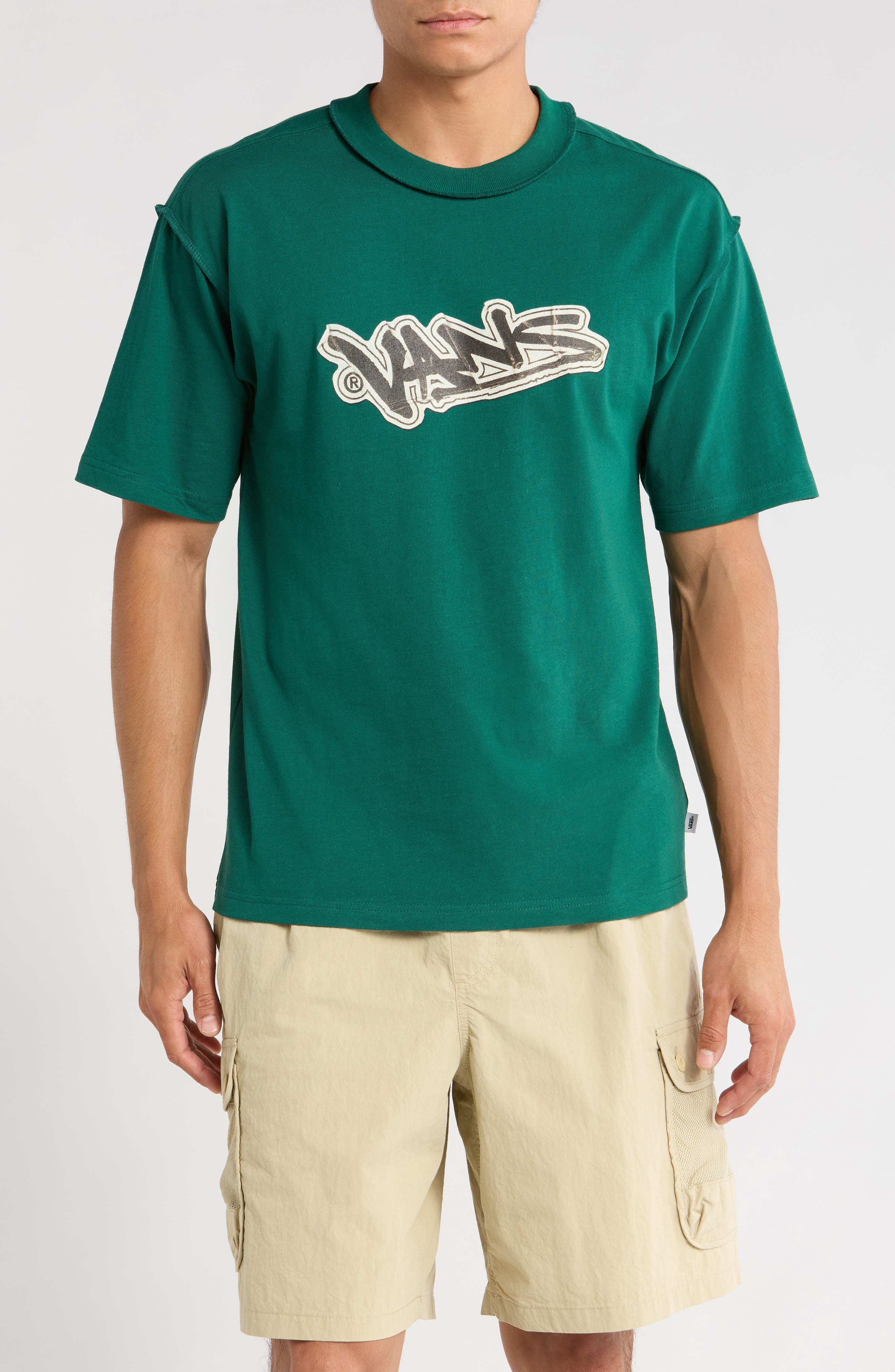 Vans Slap Cotton Graphic T-Shirt in Rain Forest at Nordstrom - 1