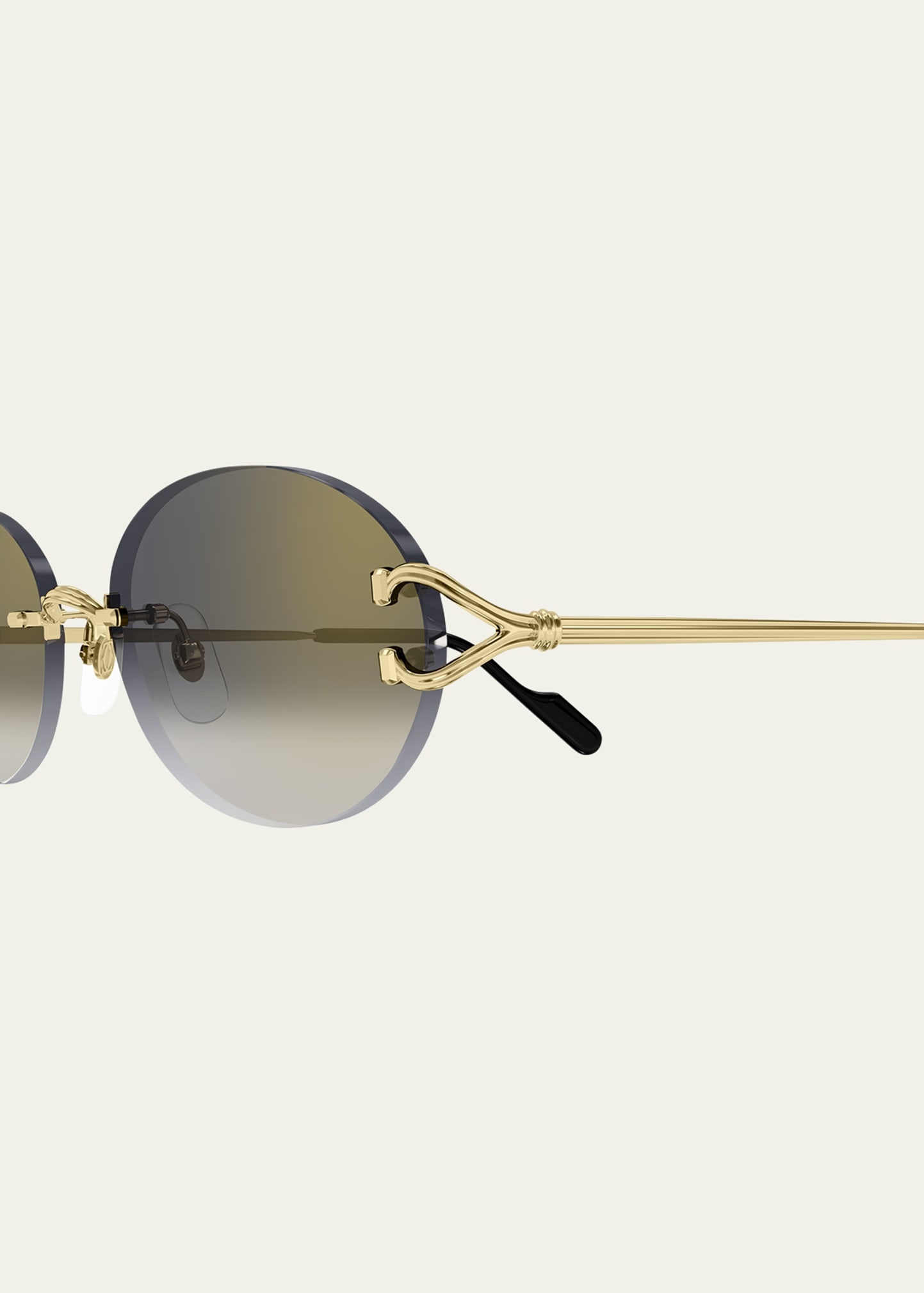 Rimless Metal Round Sunglasses - 3