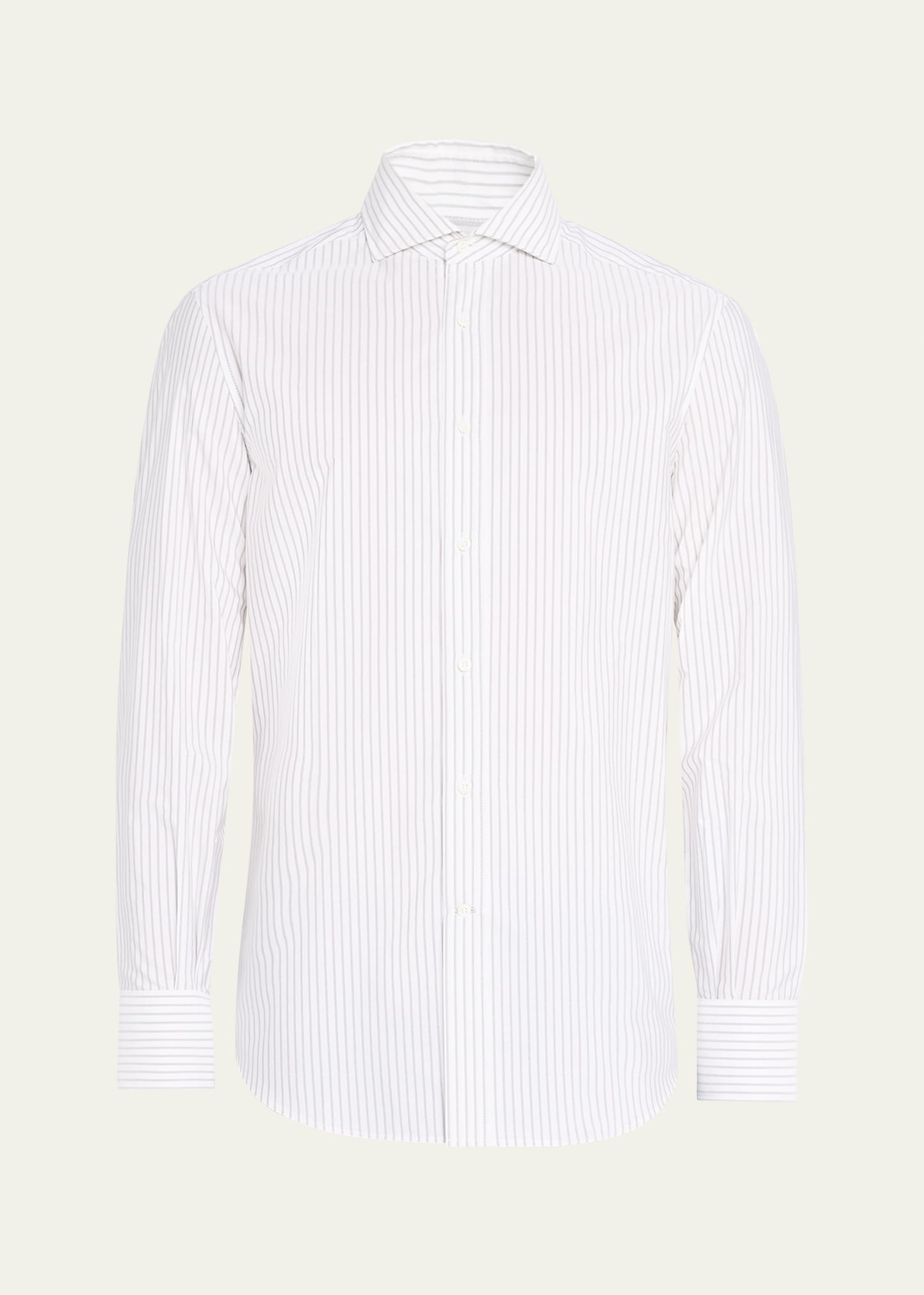 Men's Cotton Mini Stripe Sport Shirt - 1