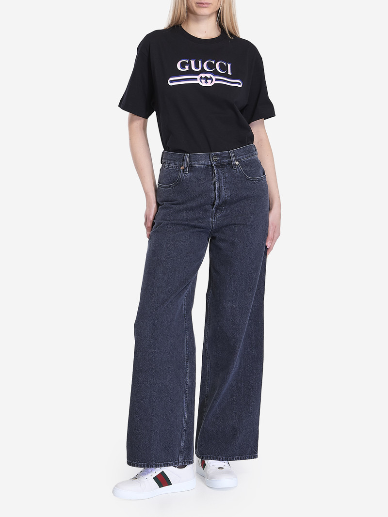 GUCCI Wide leg denim trousers outlook