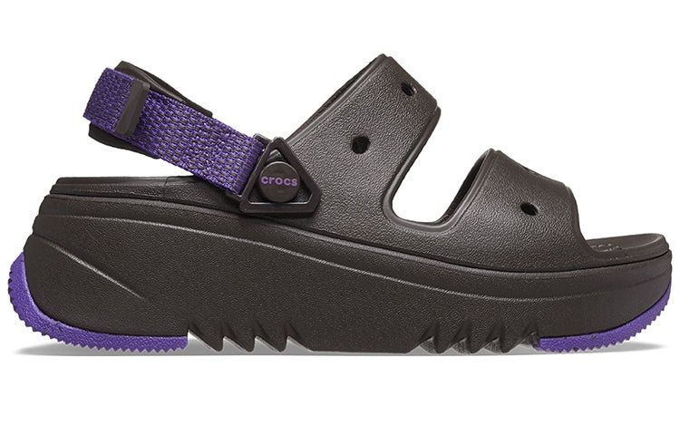 (WMNS) Crocs Hiker Xscape Sandal 'Espresso Neon Purple' 208181-2A0 - 3