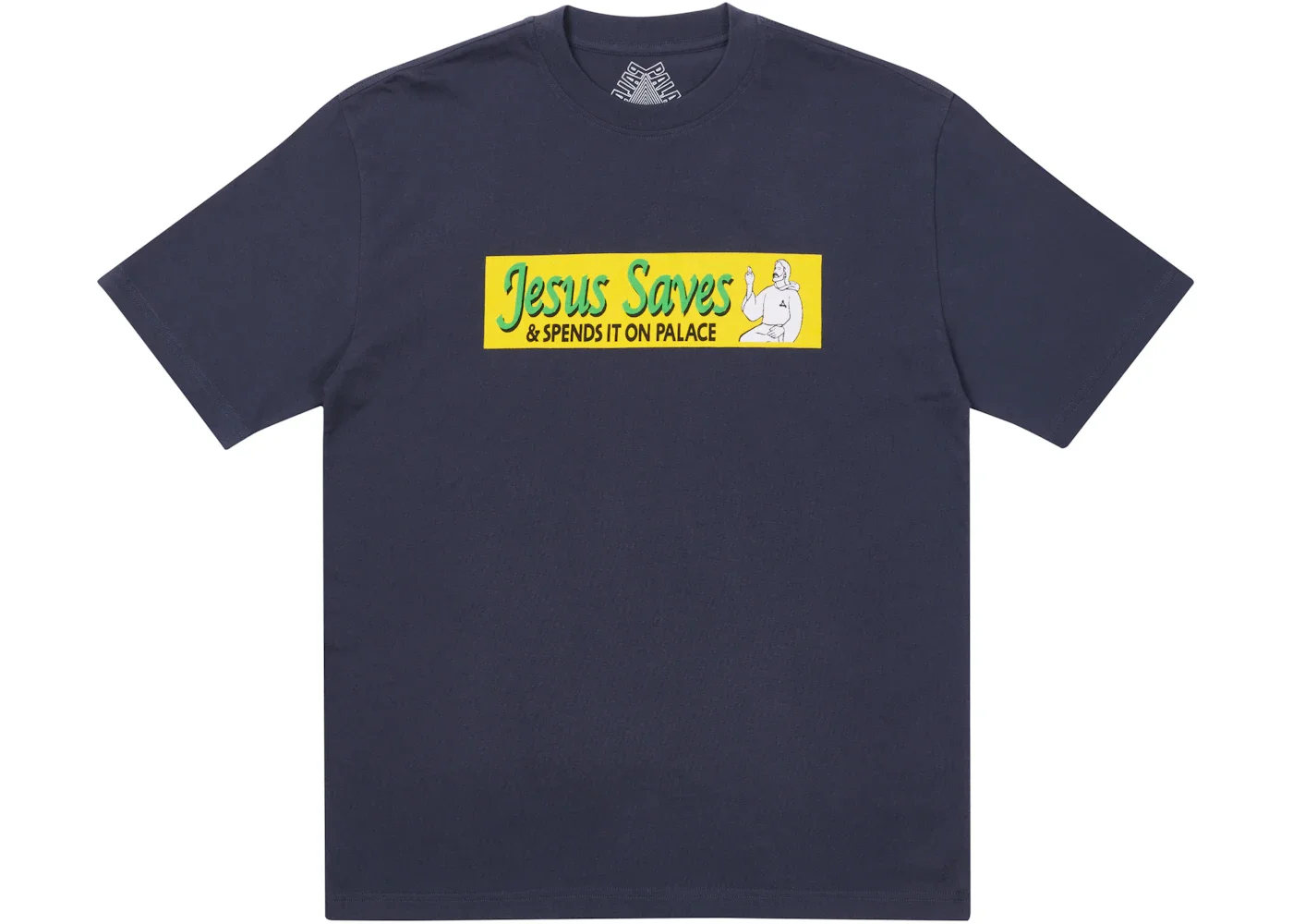 Palace Jesus Saves T-shirt Navy - 1