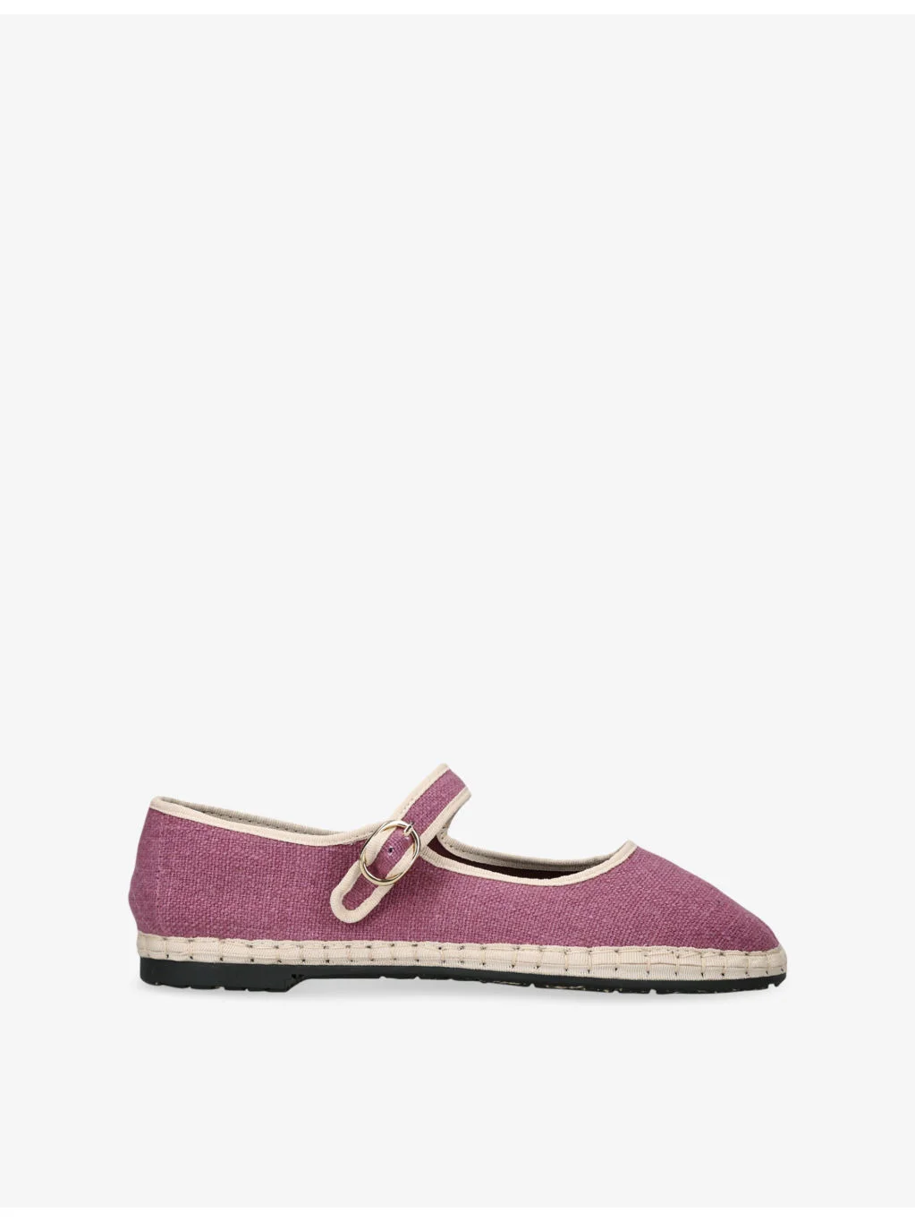 Ariadna Linen Mary Jane Flats - 1