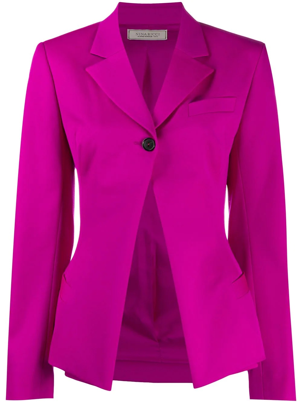 single-breasted wool blazer - 1