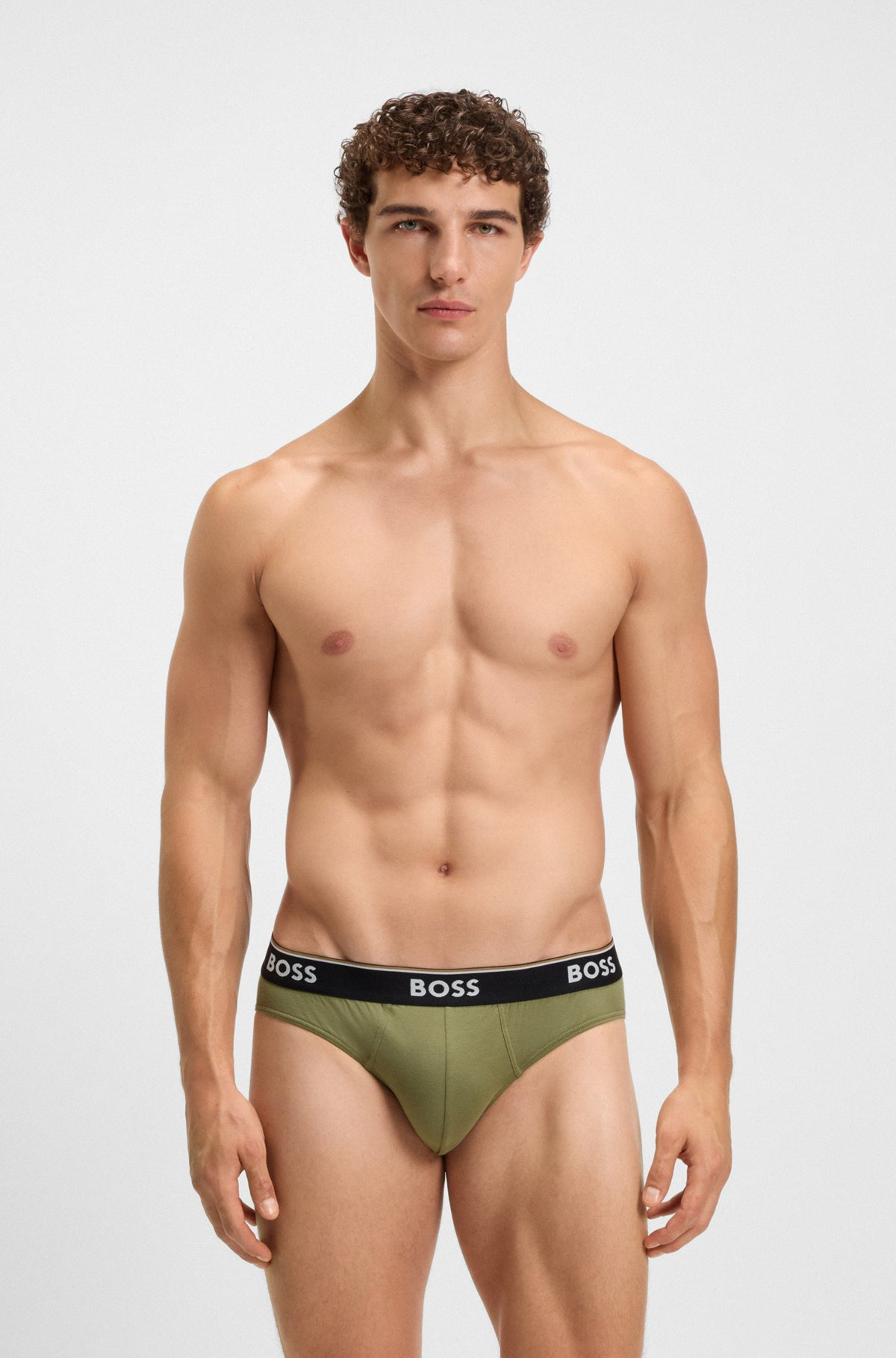 THREE-PACK OF STRETCH-COTTON BRIEFS WITH LOGO WAISTBANDS - 2