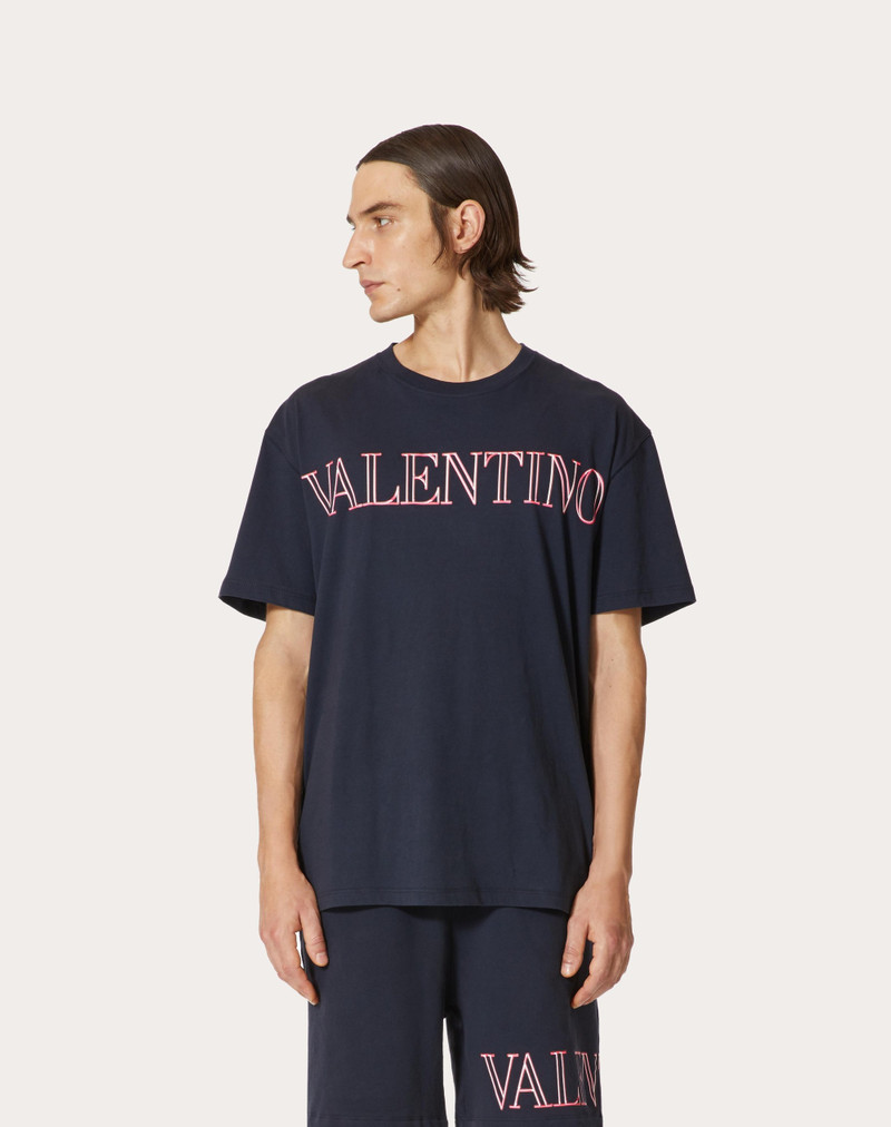 T-SHIRT WITH VALENTINO NEON UNIVERSE PRINT 3