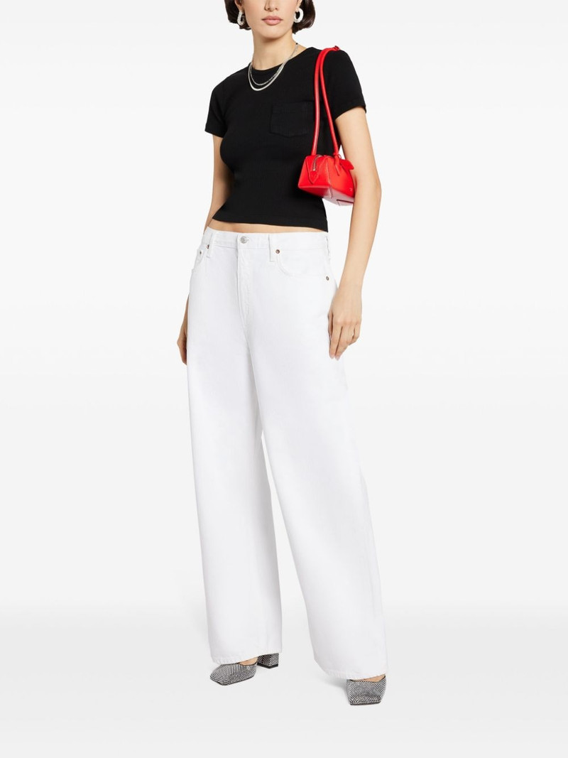 AGOLDE ribbed organic cotton-blend T-shirt outlook