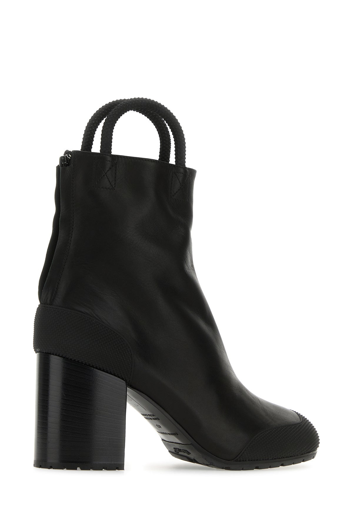 Black leather ankle boots - 3