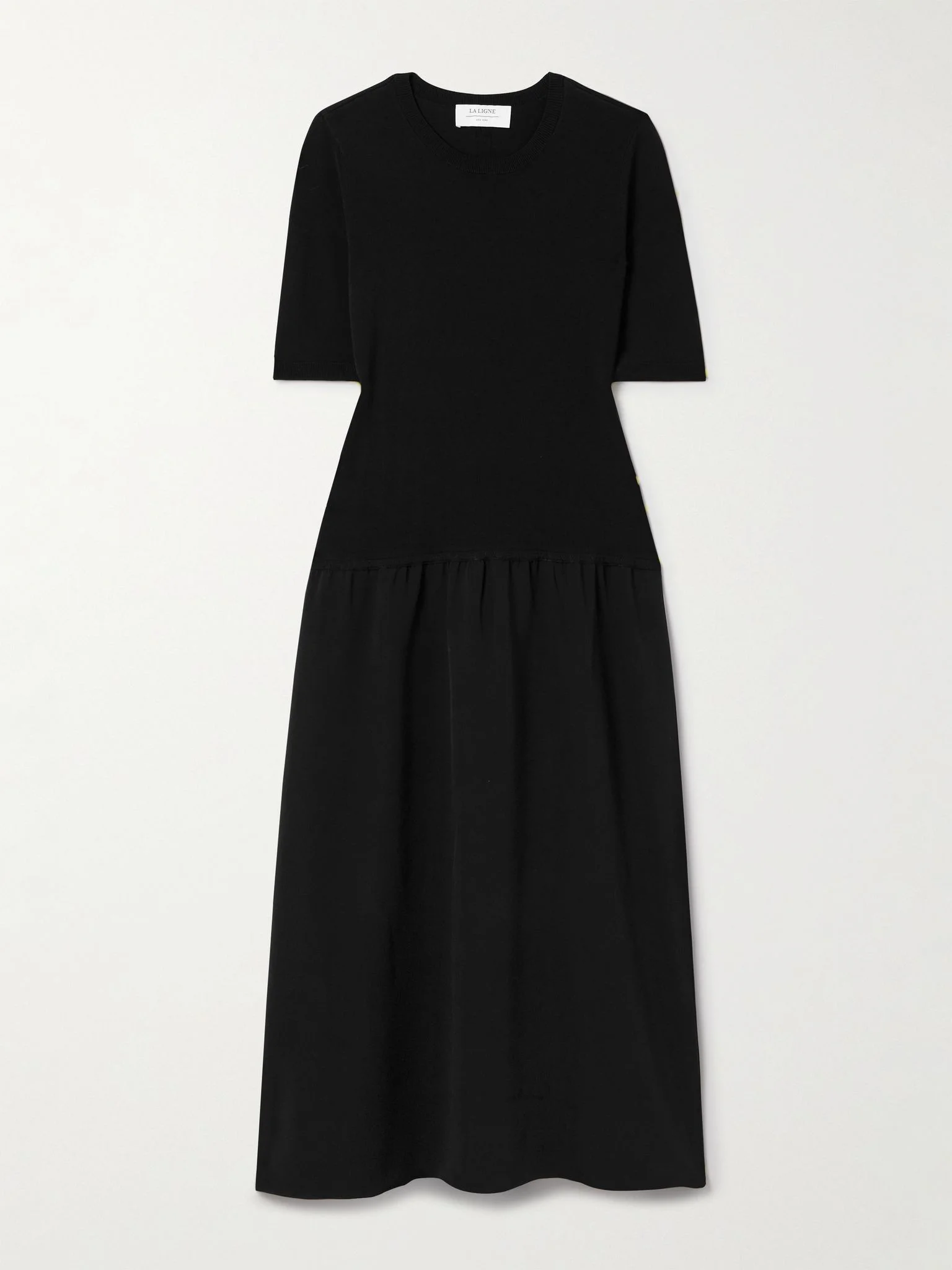 Sloane stretch-knit midi dress Black - 1