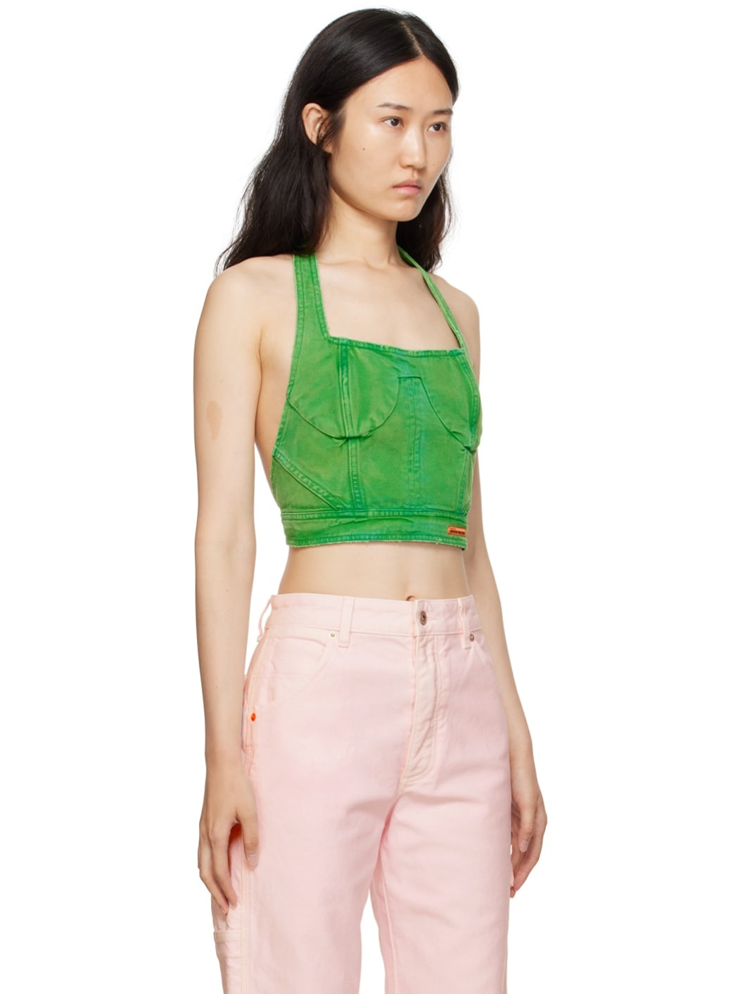 Green Distressed Tank Top - 2