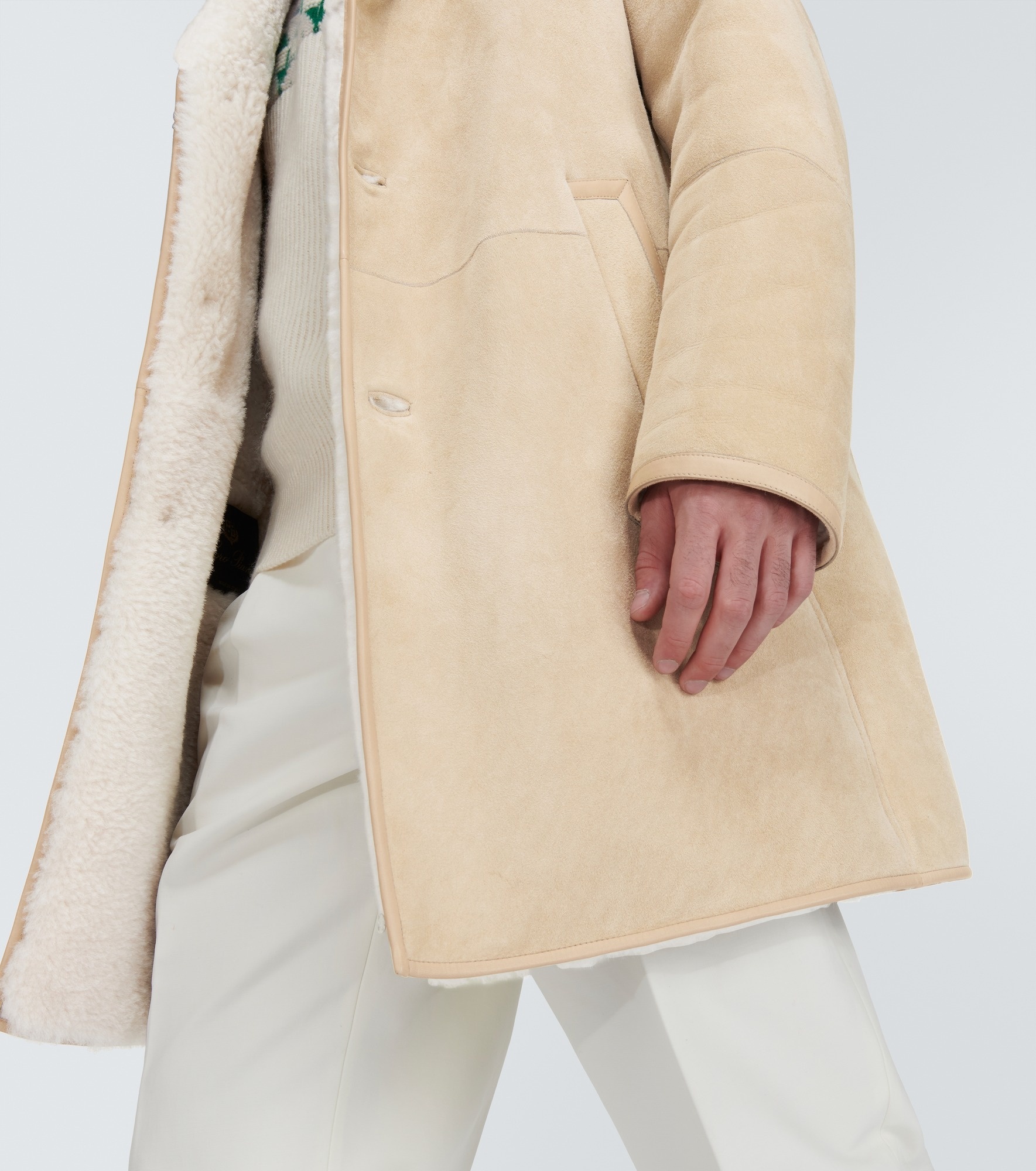 Sedrun shearling-lined suede coat - 6