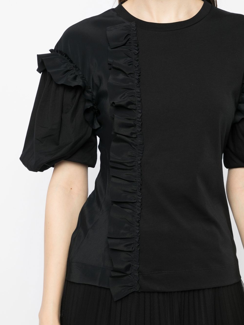 ruffled puff-sleeve T-shirt - 5