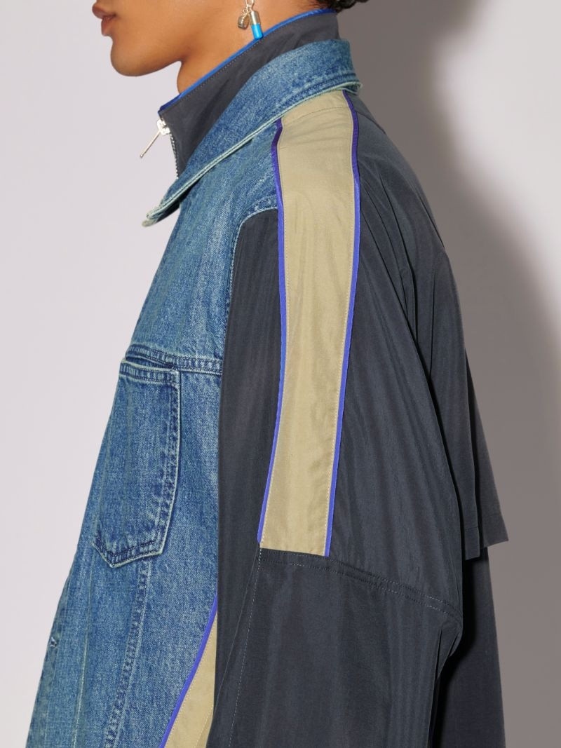 Denim Nylon Jacket 7