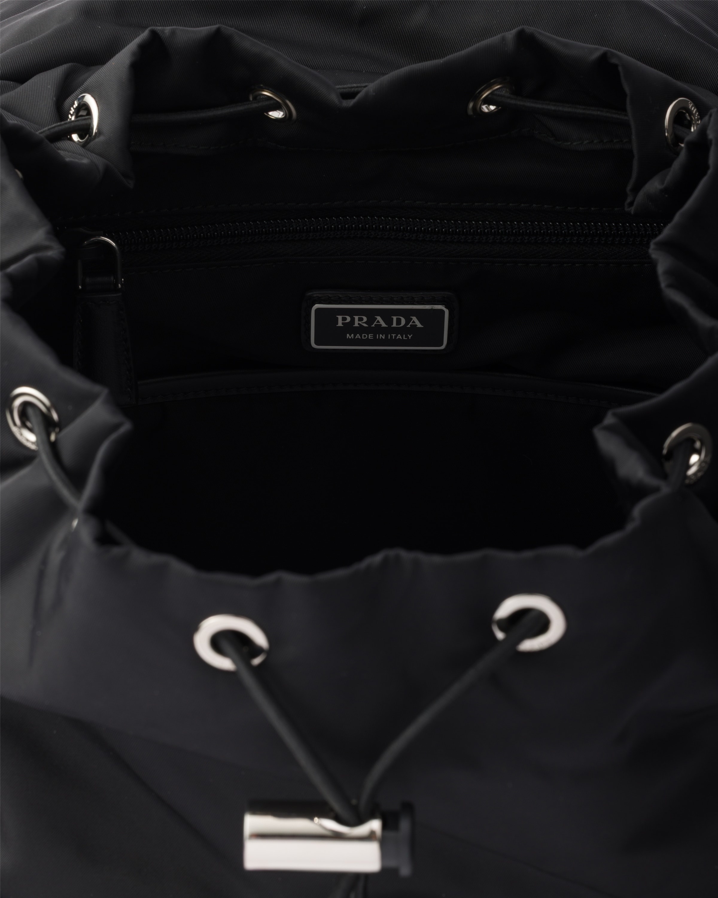 Re-Nylon and leather backpack - 4