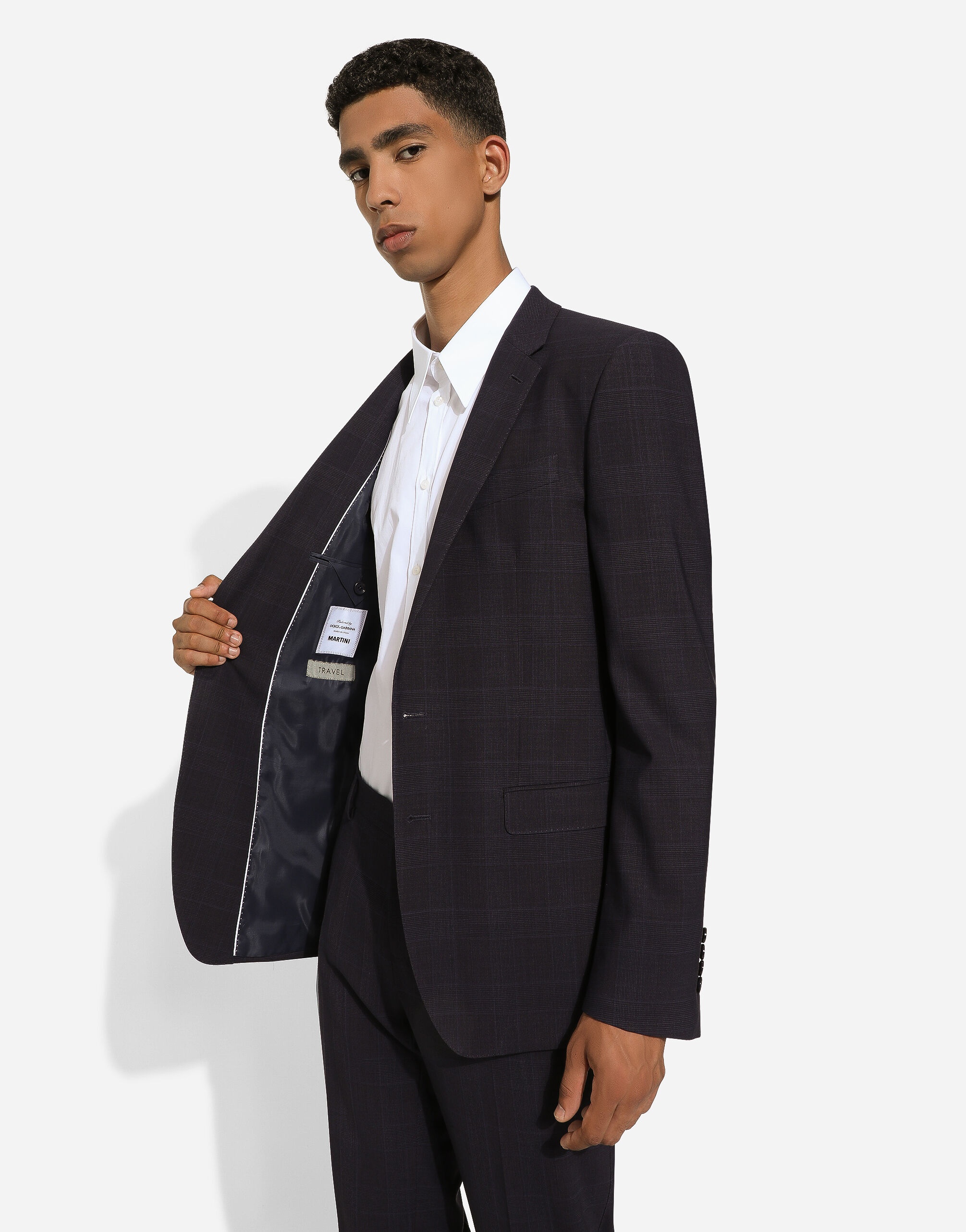 Single-breasted glen plaid Martini-fit suit - 5