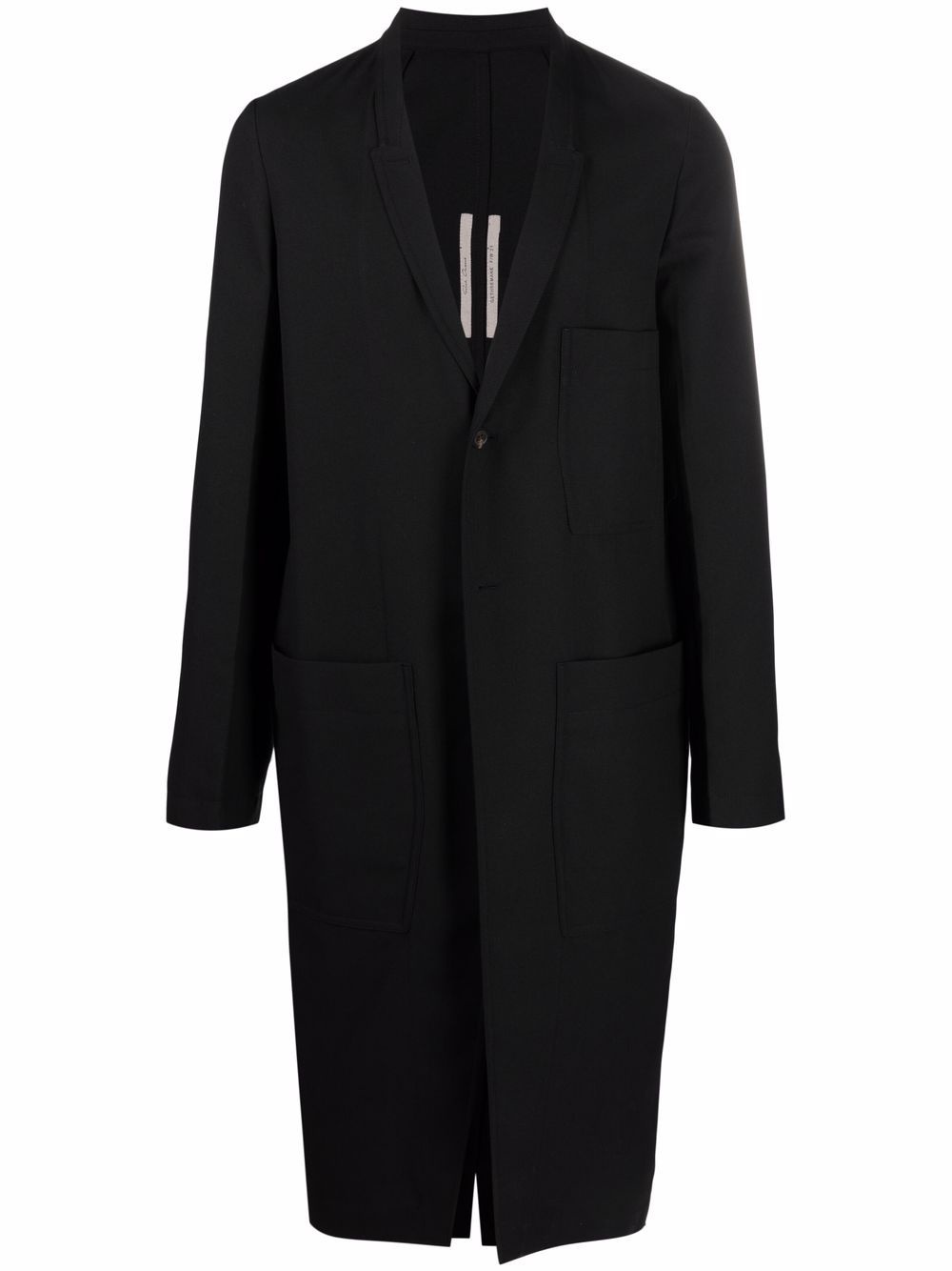 single-breasted tailored coat - 1