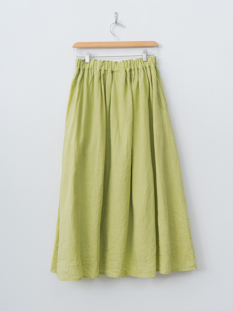 French Linen Skirt - Pistachio 6