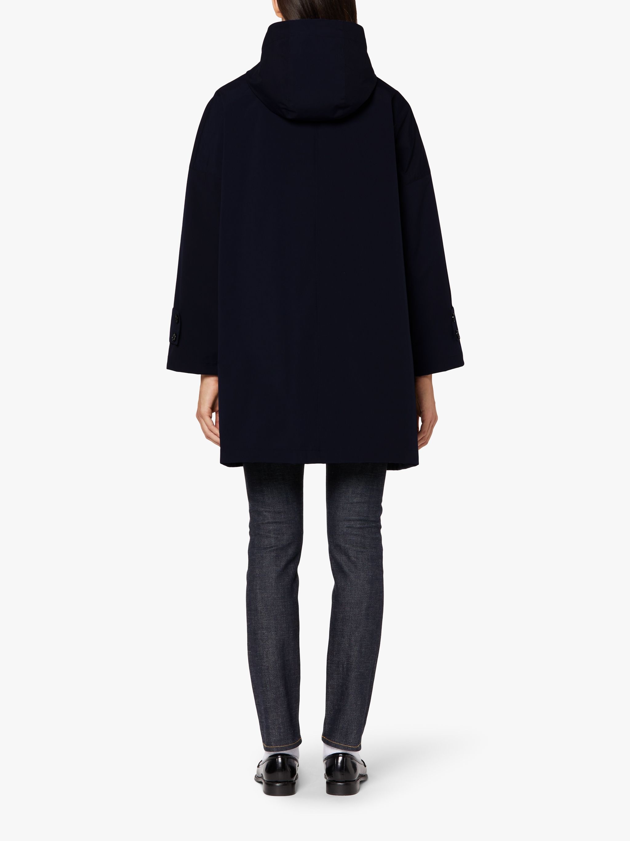 HUMBIE HOOD NAVY OVERCOAT | LM-1084B - 4
