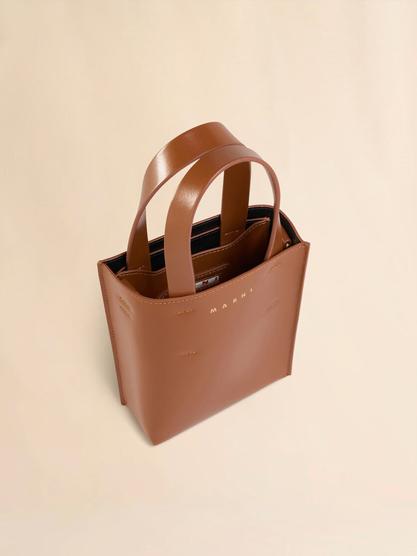 MUSEO NANO BAG IN BROWN LEATHER - 4