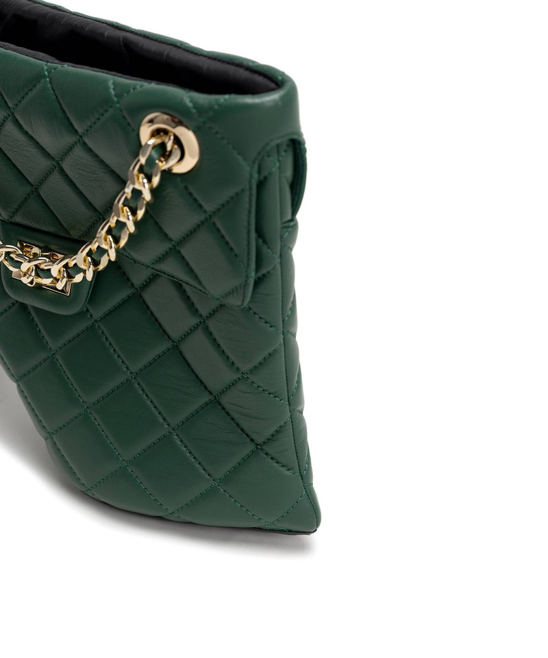 Quilted Bag Detail Pin Heel Short Boots 16