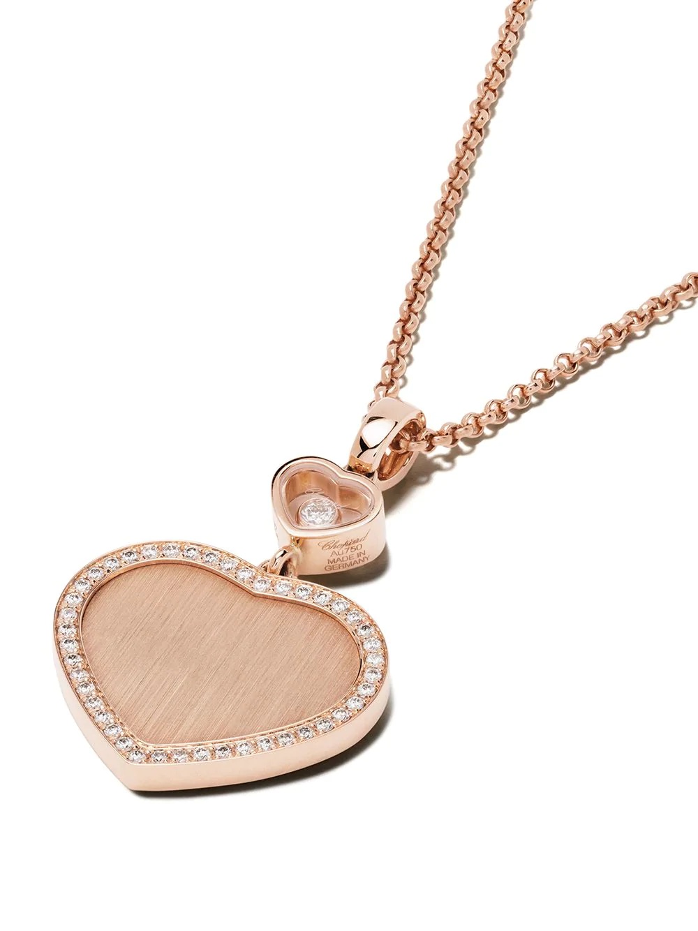 x 007 18kt rose gold Happy Hearts - Golden Hearts diamond pendant necklace - 3