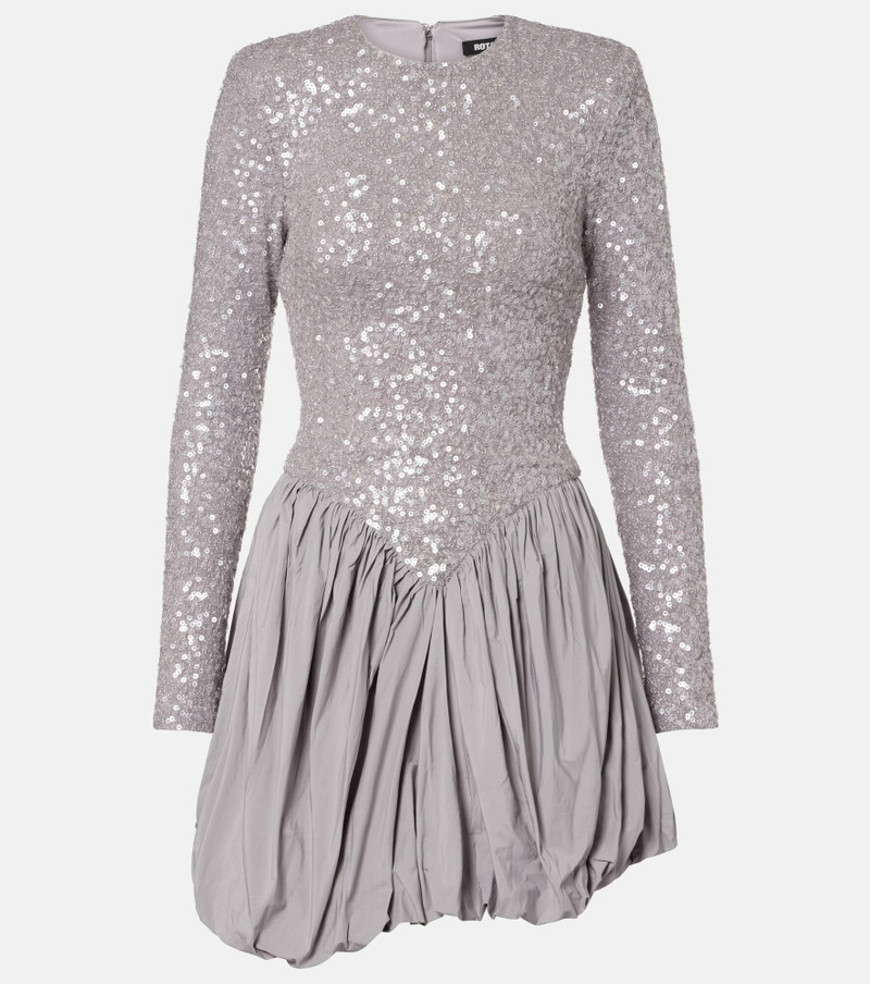 Sequined asymmetric minidress 1