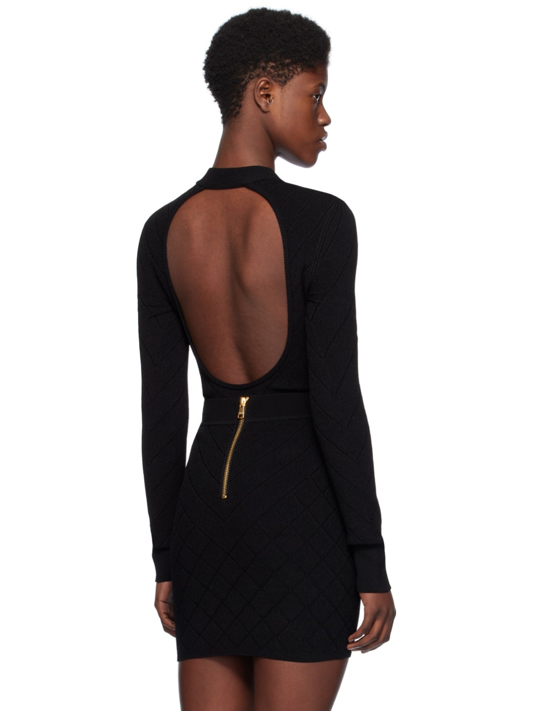 Black Cutout Bodysuit - 3